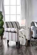 Blue/gray transitional stripe chair by Furniture of America additional picture 2