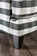 Ivory/black transitional stripe chair additional photo 3 of 3