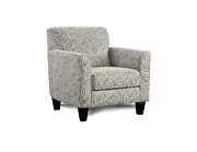 Modern squared design multi paisley chenille chair by Furniture of America additional picture 2
