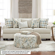 English-style rounded low-profile arms ivory-colored sofa additional photo 2 of 9