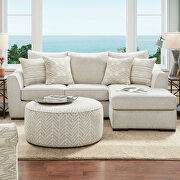 Grand design ivory-hued sectional sofa additional photo 2 of 5