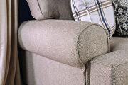 Beige sun and stain resistant revolution fabric sofa by Furniture of America additional picture 2