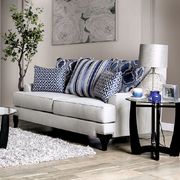 Light gray chenille fabric sloped arms sofa by Furniture of America additional picture 6