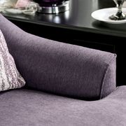 Purple chenille fabric sloped arms sofa additional photo 5 of 9