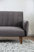 Flannelette gray split-back sofa bed by Furniture of America additional picture 2