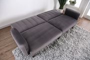 Flannelette gray split-back sofa bed by Furniture of America additional picture 3