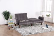 Flannelette gray split-back sofa bed by Furniture of America additional picture 5