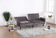 Flannelette gray split-back sofa bed by Furniture of America additional picture 6