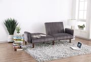 Flannelette gray split-back sofa bed by Furniture of America additional picture 7