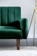 Flannelette green split-back sofa bed by Furniture of America additional picture 2