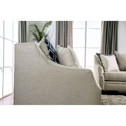US-made ivory burlap weave fabric casual sofa by Furniture of America additional picture 3