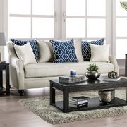 US-made ivory burlap weave fabric casual sofa by Furniture of America additional picture 6