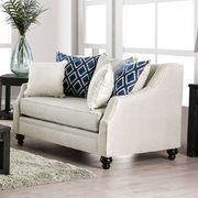 US-made ivory burlap weave fabric casual sofa by Furniture of America additional picture 7