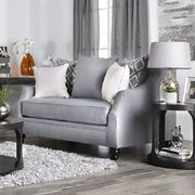 US-made gray burlap weave fabric casual sofa by Furniture of America additional picture 6