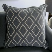 US-made gray burlap weave fabric casual loveseat additional photo 4 of 4