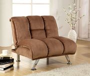 Contemporary mocha fabric adjustable sofa bed by Furniture of America additional picture 4