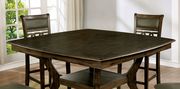 Rustick oak curved top counter height dining table by Furniture of America additional picture 4