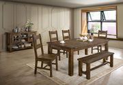 Sturdy rustic oak wood table by Furniture of America additional picture 2