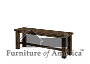 Sturdy rustic oak wood bench by Furniture of America additional picture 3