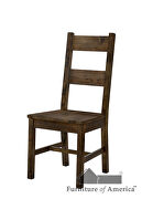 Sturdy rustic oak wood dining chair additional photo 3 of 2