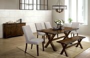 Distressed wood / rough edges dining table by Furniture of America additional picture 6