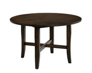 Brushed oak round table in industrial style by Furniture of America additional picture 3