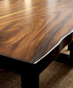 Casual style warm oak finish dining table additional photo 2 of 4