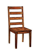 Casual style warm oak finish dining chair additional photo 2 of 1