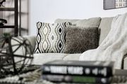 Chenille transitional US-made light gray sofa additional photo 4 of 6