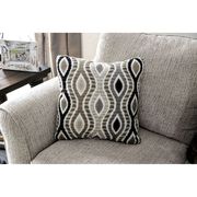 Chenille transitional US-made light gray loveseat additional photo 3 of 4