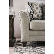 Chenille transitional US-made light gray loveseat additional photo 4 of 4