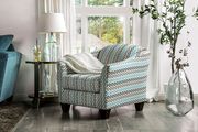 US-Made turquoise transitional fabric sofa by Furniture of America additional picture 4