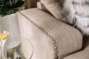 Beige chenille oversized US-made sectional sofa by Furniture of America additional picture 5