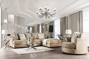 Beige chenille oversized US-made sectional sofa by Furniture of America additional picture 8