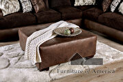 Brown contemporary ottoman by Furniture of America additional picture 3