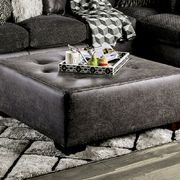 Leatherette / microfiber gray casual style sectional additional photo 3 of 9