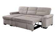 Linen light gray sleeper / storage sectional sofa by Furniture of America additional picture 3