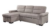 Linen light gray sleeper / storage sectional sofa by Furniture of America additional picture 4