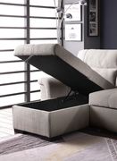 Linen light gray sleeper / storage sectional sofa by Furniture of America additional picture 5