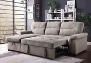 Linen light gray sleeper / storage sectional sofa by Furniture of America additional picture 6