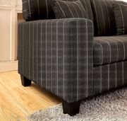 Pinstripe design dark gray fabric casual sofa by Furniture of America additional picture 7