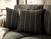 Pinstripe design dark gray fabric casual sofa by Furniture of America additional picture 8