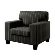Pinstripe design dark gray fabric casual chair by Furniture of America additional picture 2