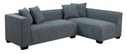 Low profile blended linen fabric sectional additional photo 5 of 4