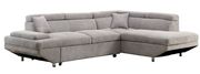 Gray fabric sectional sofa w/ sleeper additional photo 3 of 4