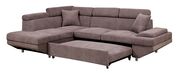 Brown fabric sectional sofa w/ sleeper by Furniture of America additional picture 4