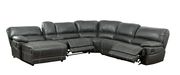 Dark gray leather recliner sectional sofa by Furniture of America additional picture 2