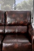 Top grain leather match walnut/brown sofa by Furniture of America additional picture 3