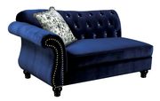 Blue fabric tufted button design sectional sofa by Furniture of America additional picture 8
