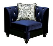 Blue fabric tufted button design sectional sofa by Furniture of America additional picture 9